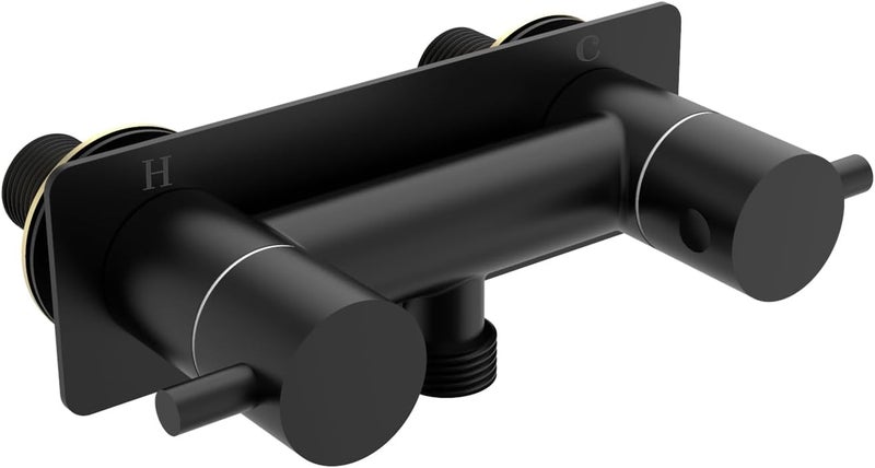 TONNY All Metal RV Shower Faucet Black, 4" Camper Shower Faucet Valve Diverter, Replacement for RV Camper Shower Faucets, Matte Black - Image 1